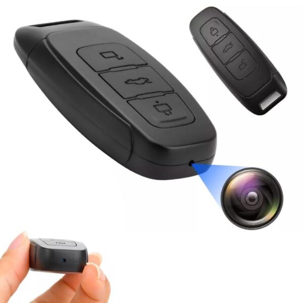 Wired Key Chain 1080p Full Hd Camera with Audio and Video Recording.