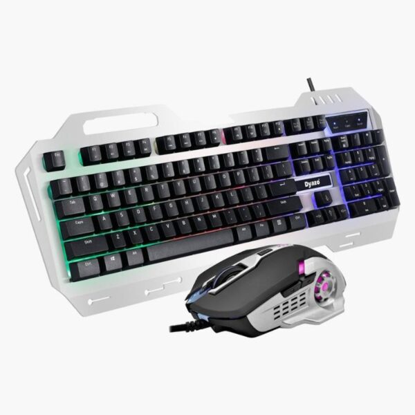 Dyazo Metal Gaming Keyboard & Mouse Combo RGB Static Light.