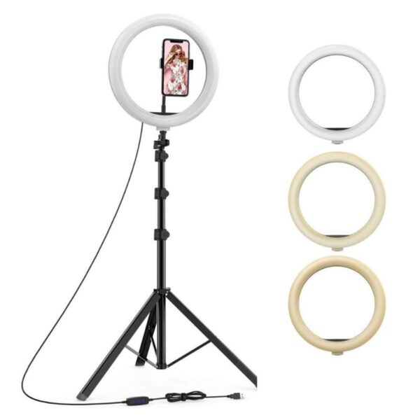 10 Inches Big LED Ring Light for Camera, Phone tiktok YouTube Video Shooting and Makeup