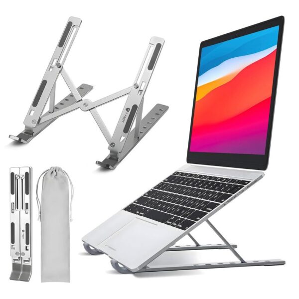 Tygot 6 Angles Adjustable Aluminum Ergonomic Foldable Portable Tabletop Laptop