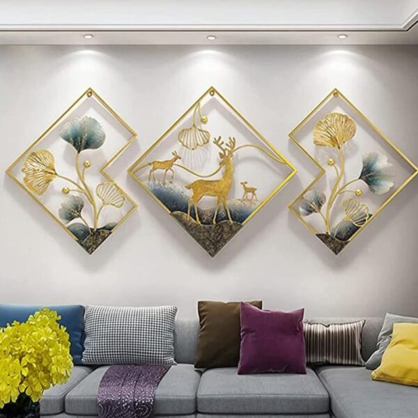 Metal Abstract Figures handcrafted Wall Sculpture wall art multicolor for Home Decoration