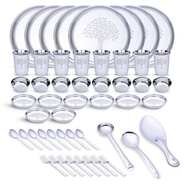 Steel Dinner Set (Set of 51- Serves 8)